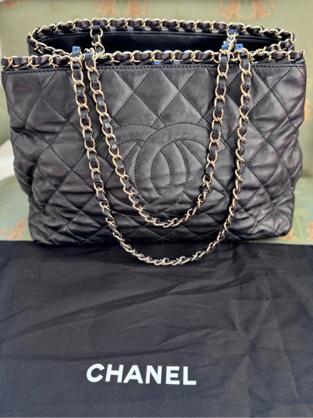 Chanel Small Quilted Chain Me Tote